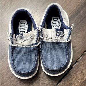 *BRAND NEW!* Hey Dude Toddler Navy and White Moccasins